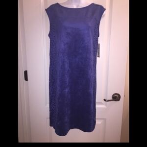 Julia‎ Jordan Laser Cut Faux Suede Dress